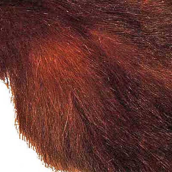 COLLAR, MUSKRAT FUR, LOOKS UNWORN, VERY THICK SOFT FUR, MEDIUM BROWN, 45 X 10 IN - Picture 2 of 7